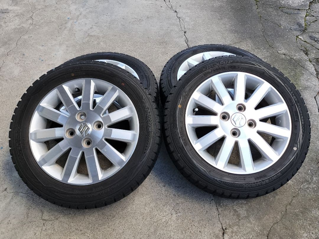 DUNLOP 155/65R14 スタッドレスタイヤ・ホイールセット 深溝