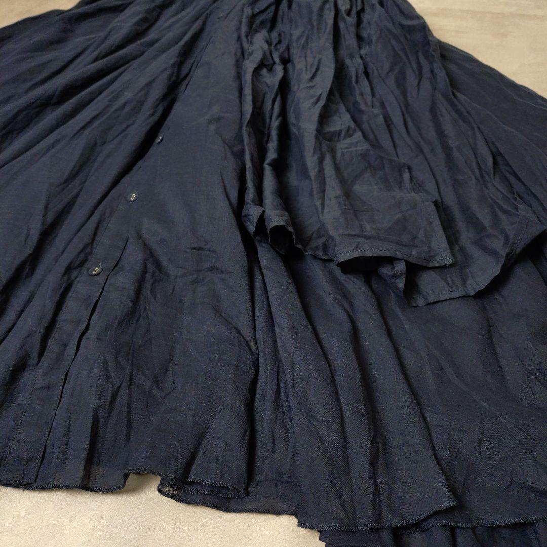 JENNE ジェンヌ　オードリールックエアリーワンピース フレア M ネイビー