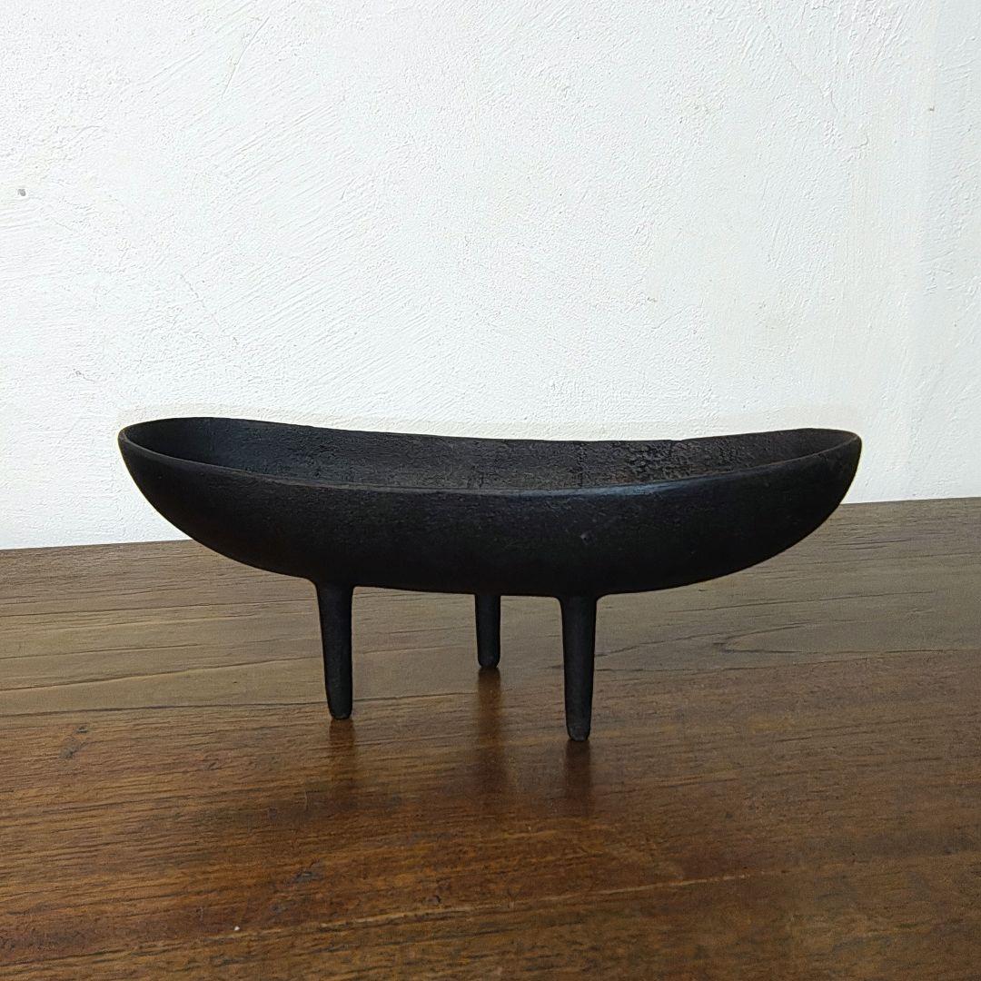 【mid century design】南部鉄器 花器 水盤 三ツ足
