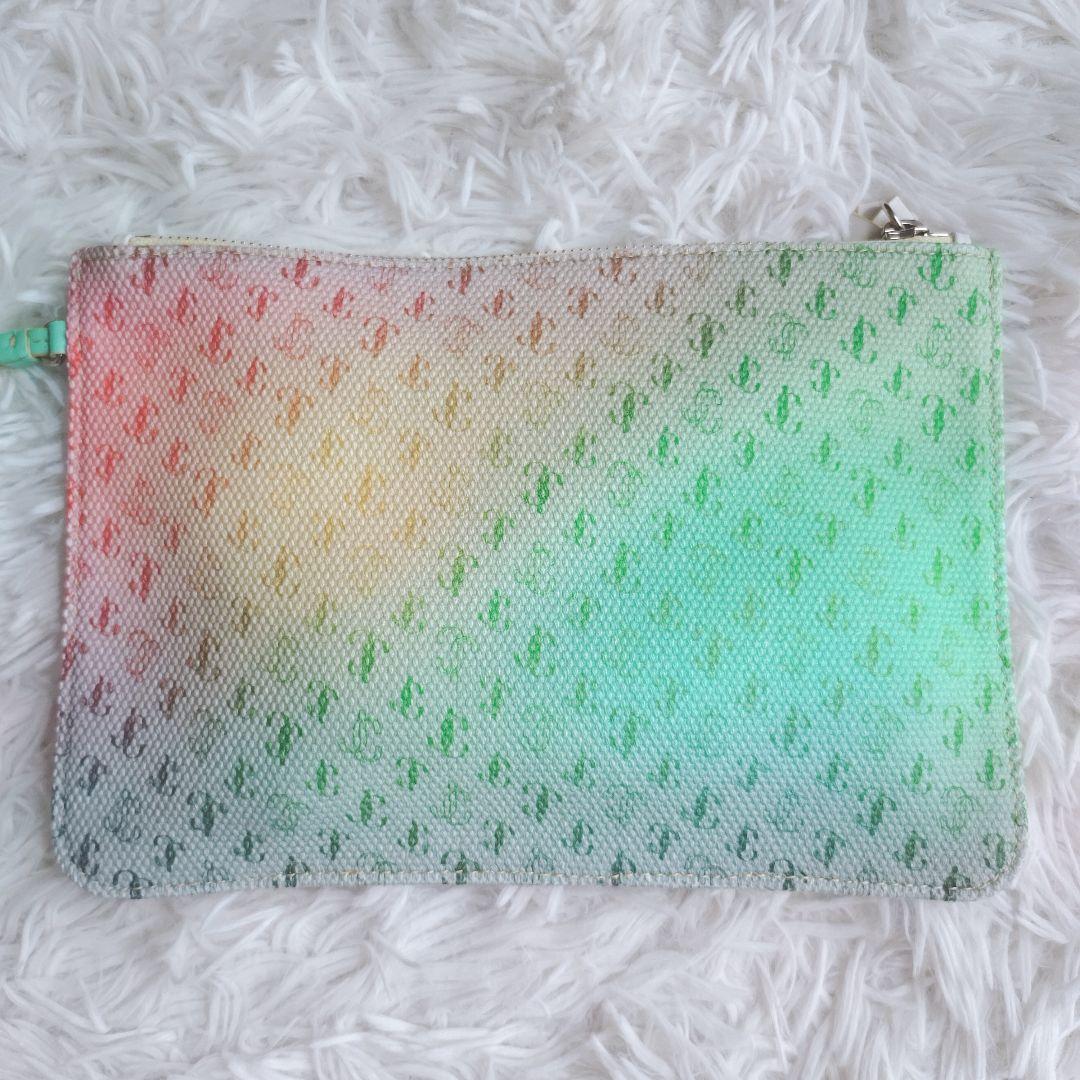 ■未使用級■ジミーチュウ クラッチバッグ ポーチ グラデーション JC ロゴ