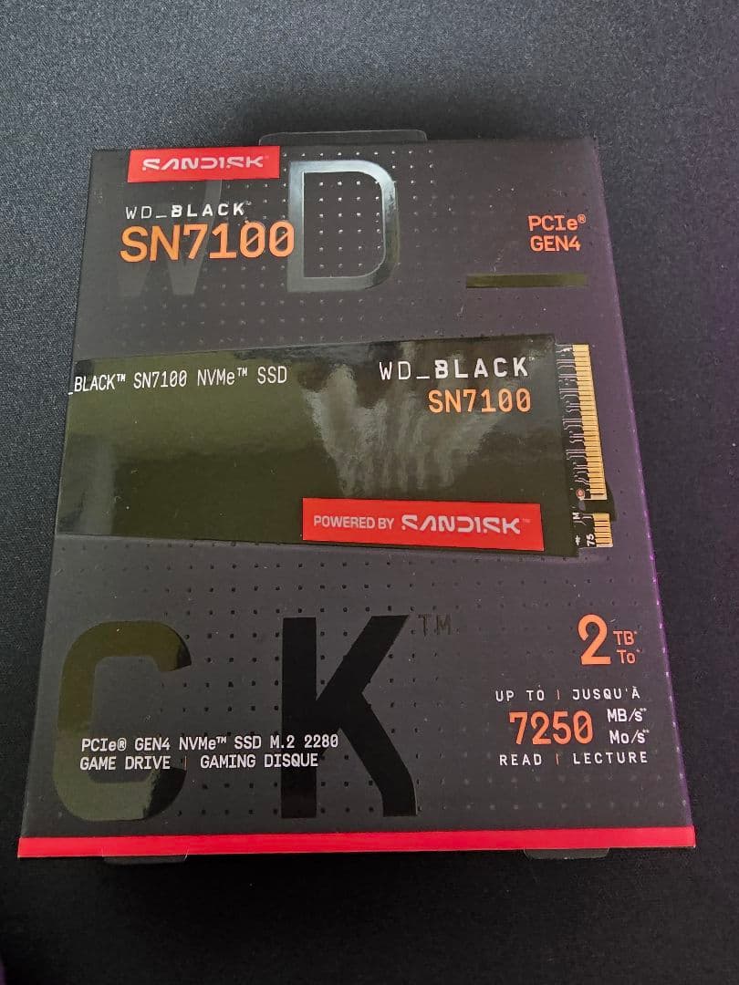 こーほー。WD Black SN7100 NVMe 2TB