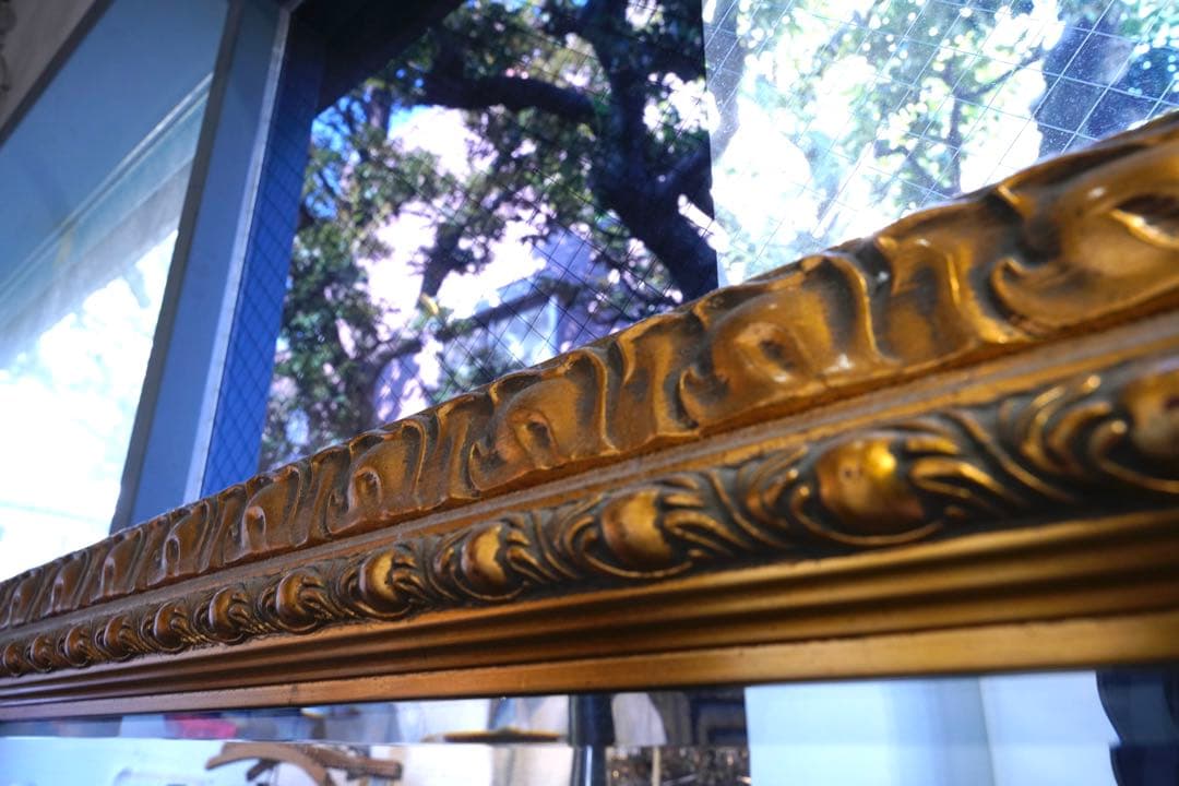 【交渉中】額装vintageミラー/GOLD