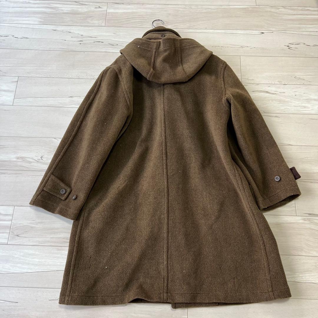 Dunhill ダンヒル ウールダッフルコート イングランド製 ヘリンボーン