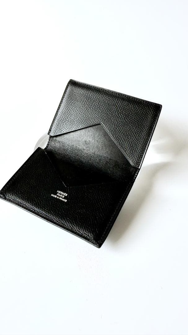 HERMES ブラックレザー名刺・カード入れ