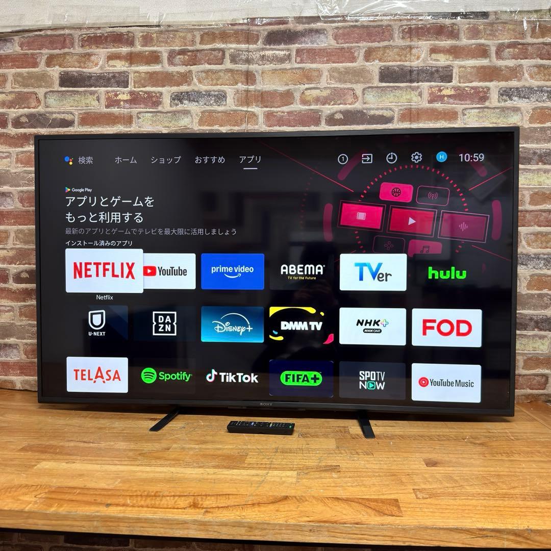 SONY 55V型 4K チューナーレス 液晶テレビ BRAVIA 動画アプリ○