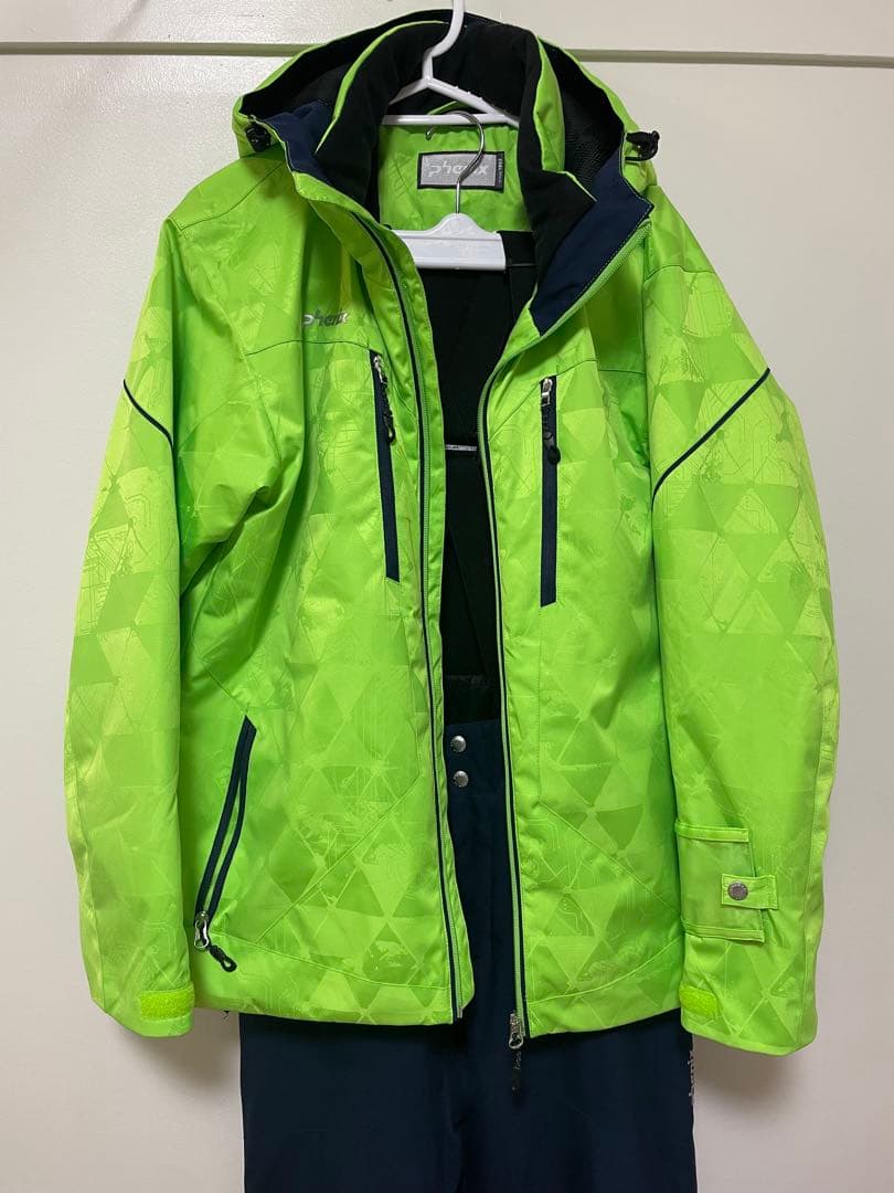 極美品phenix フード付きスキーウェアセットL 1回のみ！