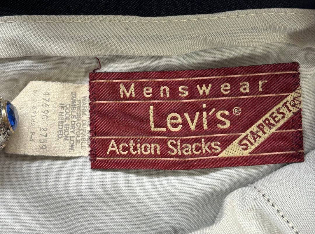 リーバイス アクションスラックス ブラック USA製