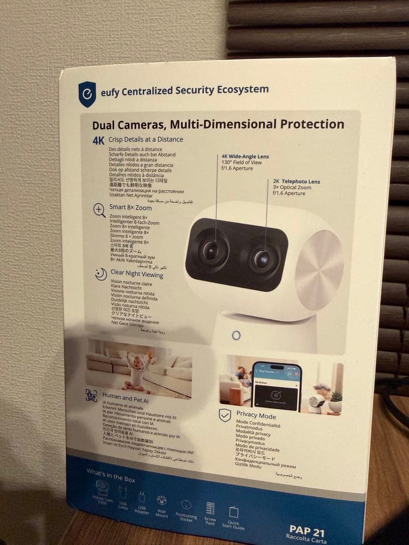 eufy Indoor Cam 3530 デュアルカメラ 4K