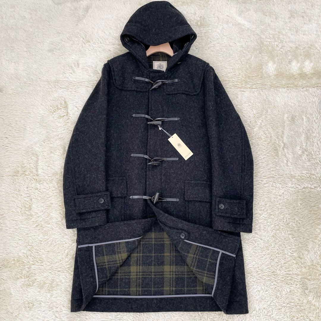 【すわん】J.PRESS ダッフルコート チェック ダークグレー L