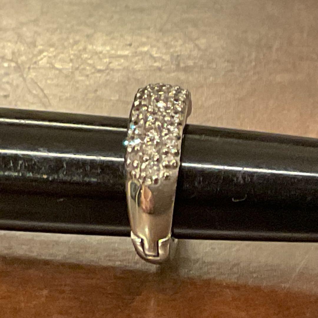 鑑別書 刻印 片方 天然ダイヤモンド0.25ct ダイヤフープピアス プラチナ