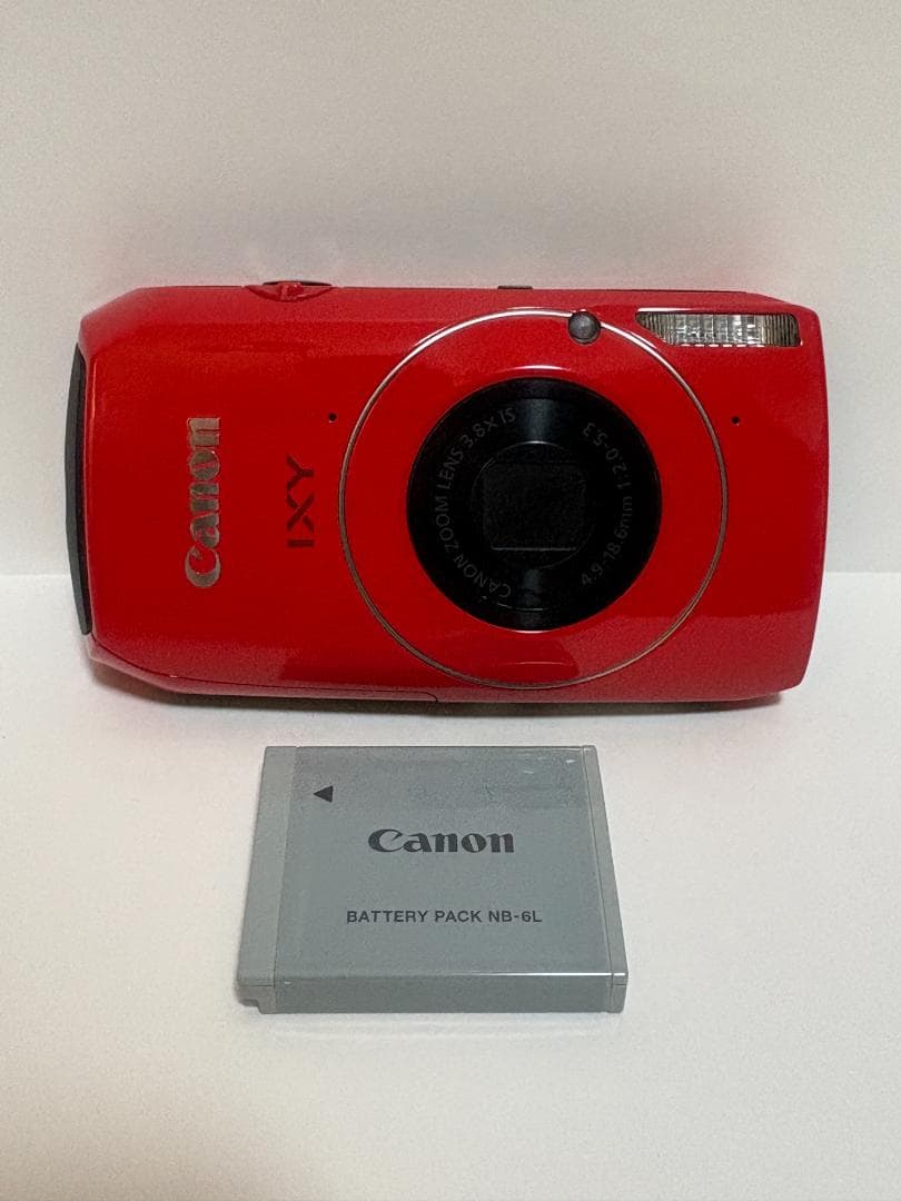 “Canon　IXY30S　PC1473　コンパクトデジカメ　ジャンク　レッド”