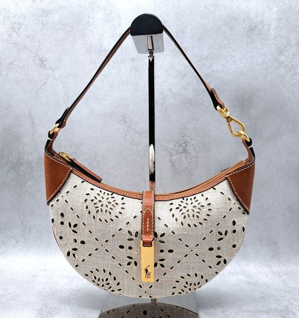 新品同様★ ポロラルフローレン 近年 ミニショルダーバッグ ハンドバッグ