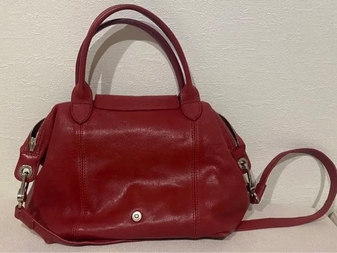 ロンシャン キュイール レザーハンドバッグ