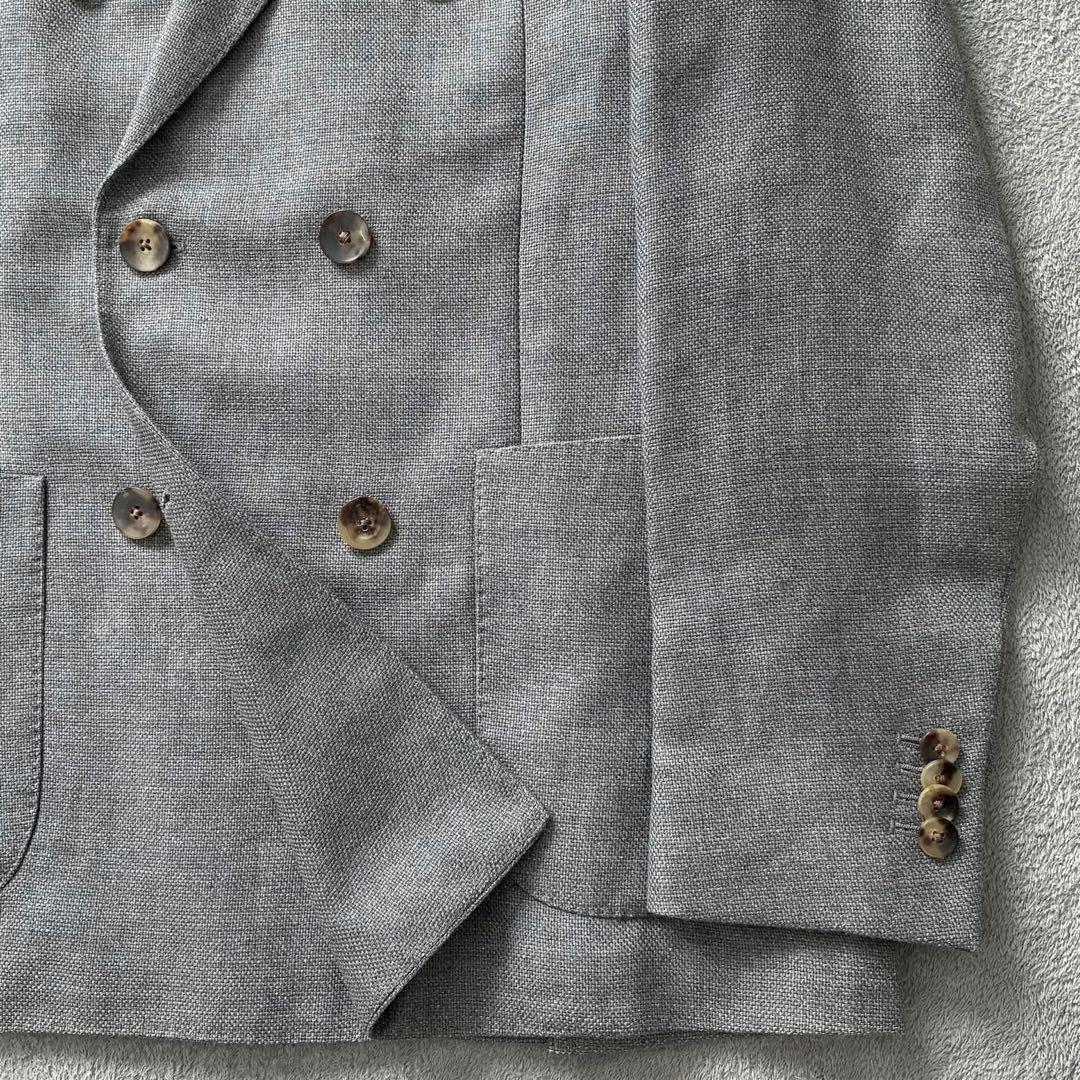 極美品 LARDINI テーラードジャケット ダブルブレスト イタリア製 46