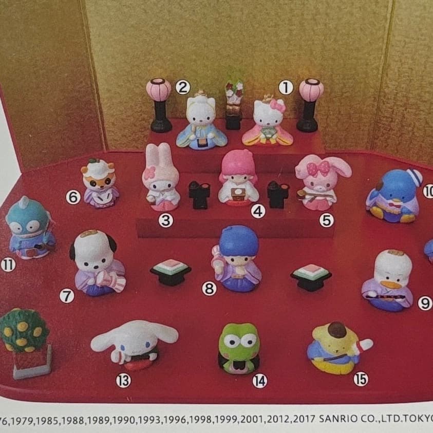 【未使用】吉徳 ハローキティ段飾り（サンリオキャラクターズ）ひな人形セット