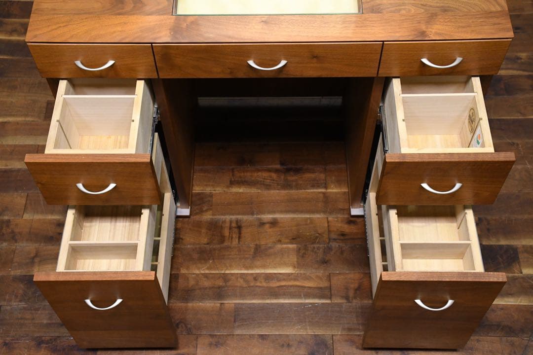 EJC13 シャルドネ ボーテ ウォールナット無垢材 ドレッサー チェア セット