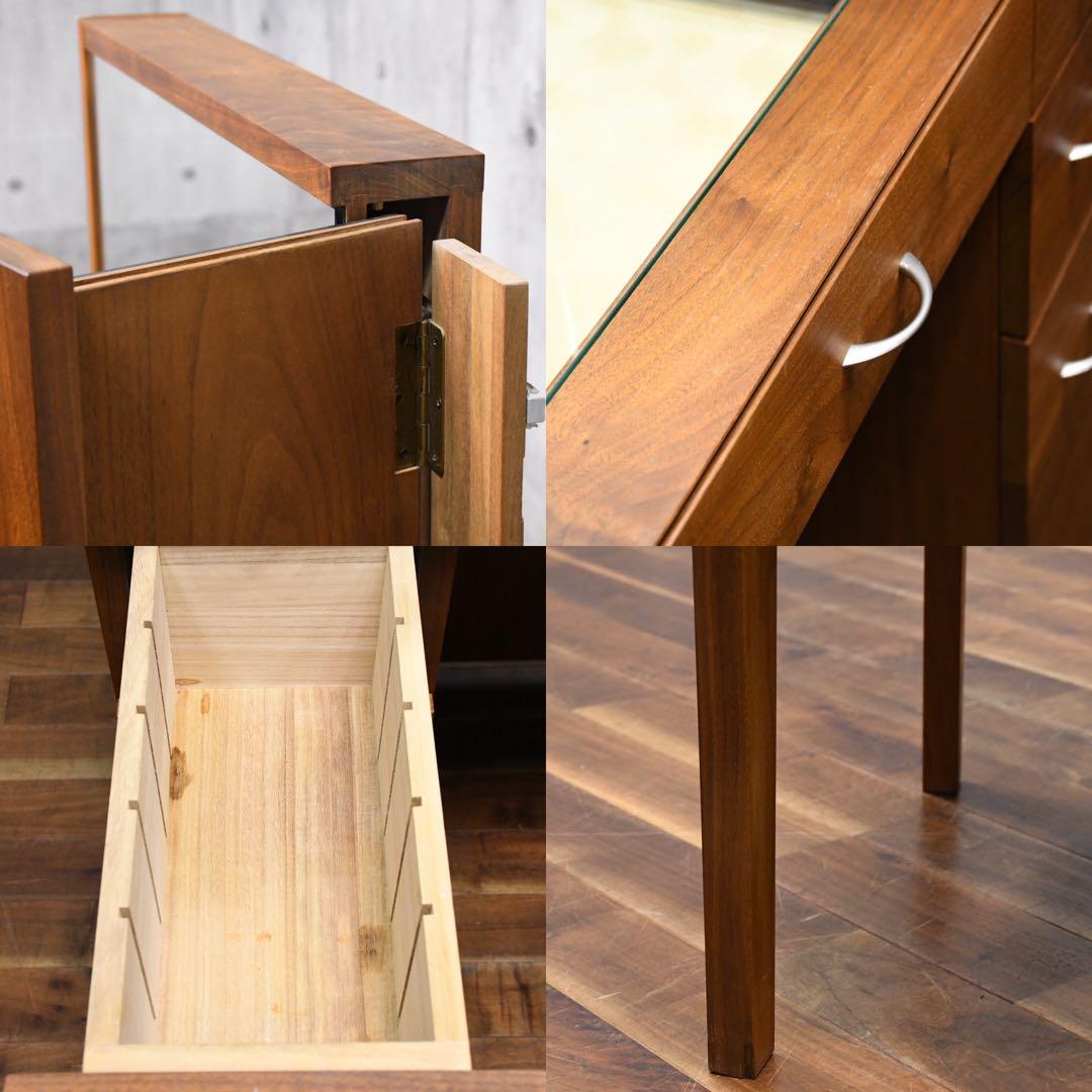 EJC13 シャルドネ ボーテ ウォールナット無垢材 ドレッサー チェア セット