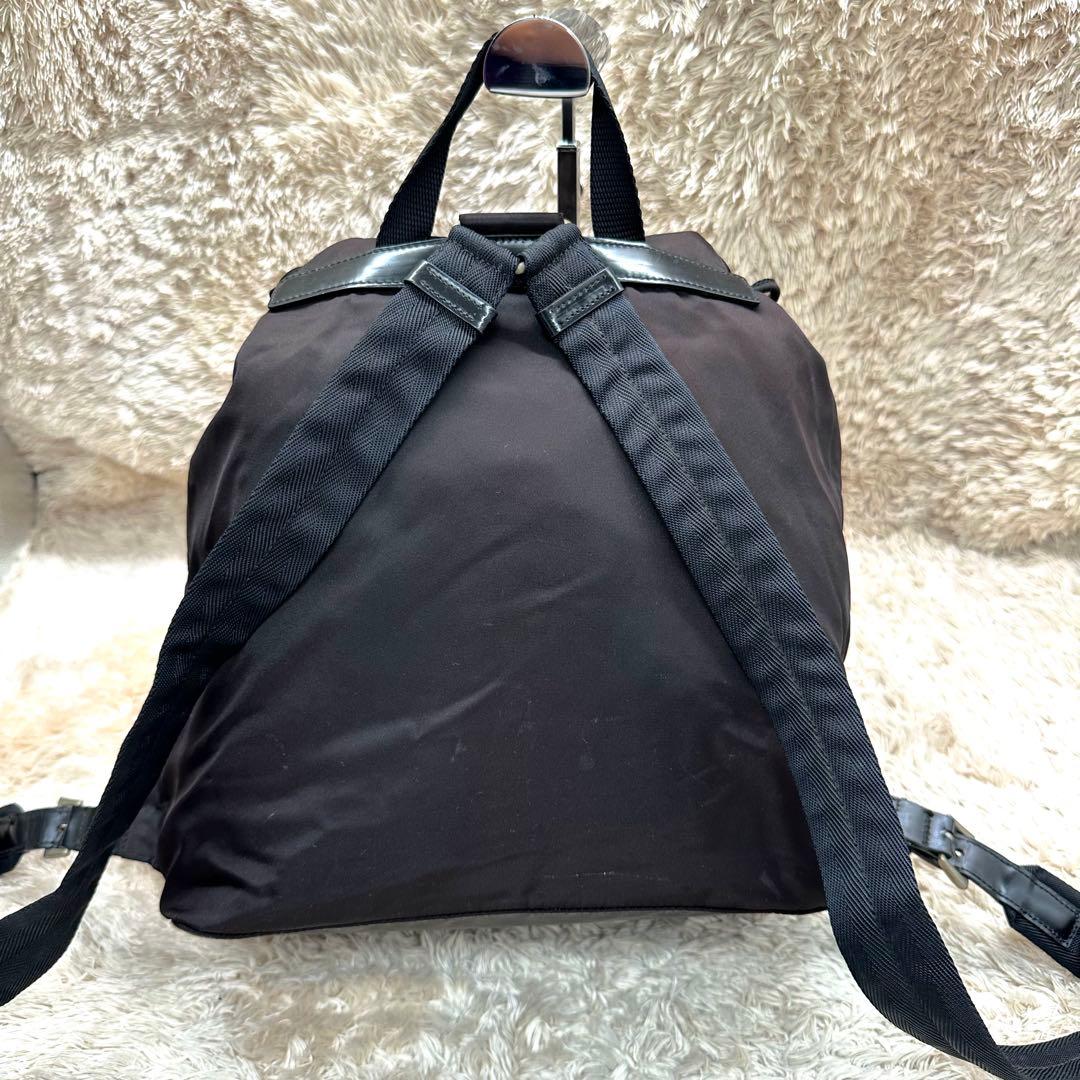 【美品】 PRADA ブラック リュック バックパック テスートナイロン