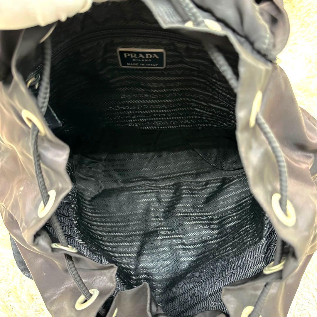 【美品】 PRADA ブラック リュック バックパック テスートナイロン