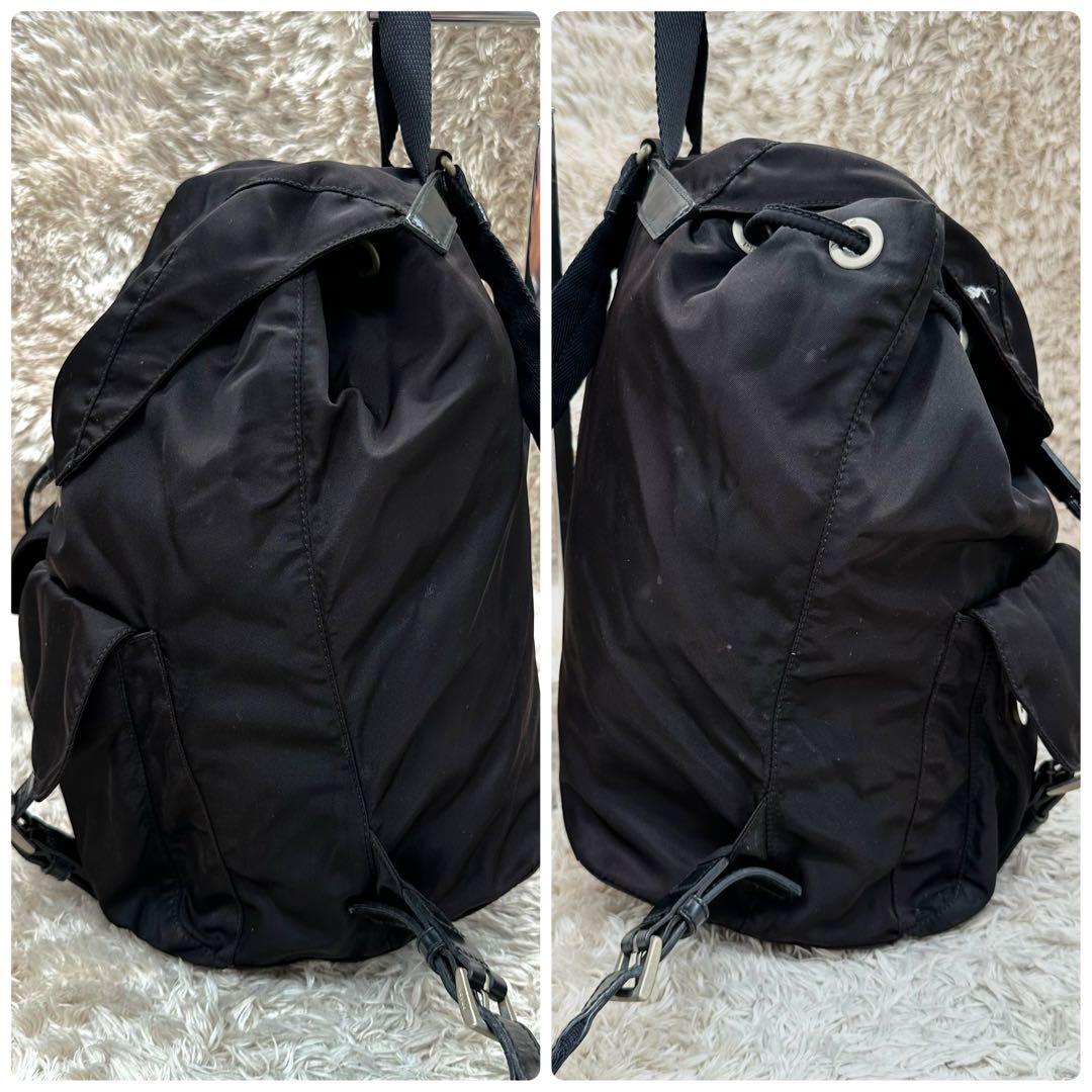 【美品】 PRADA ブラック リュック バックパック テスートナイロン