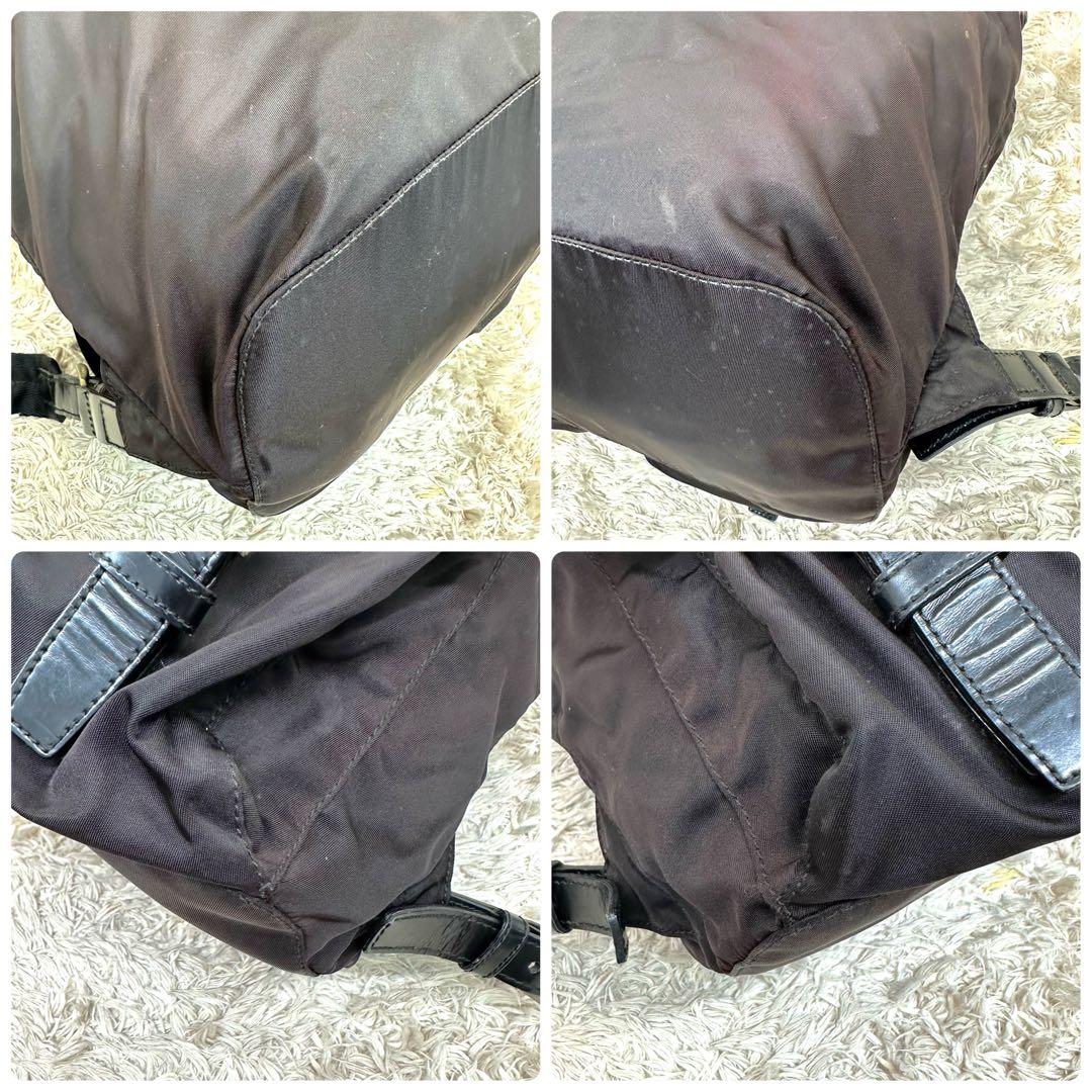 【美品】 PRADA ブラック リュック バックパック テスートナイロン