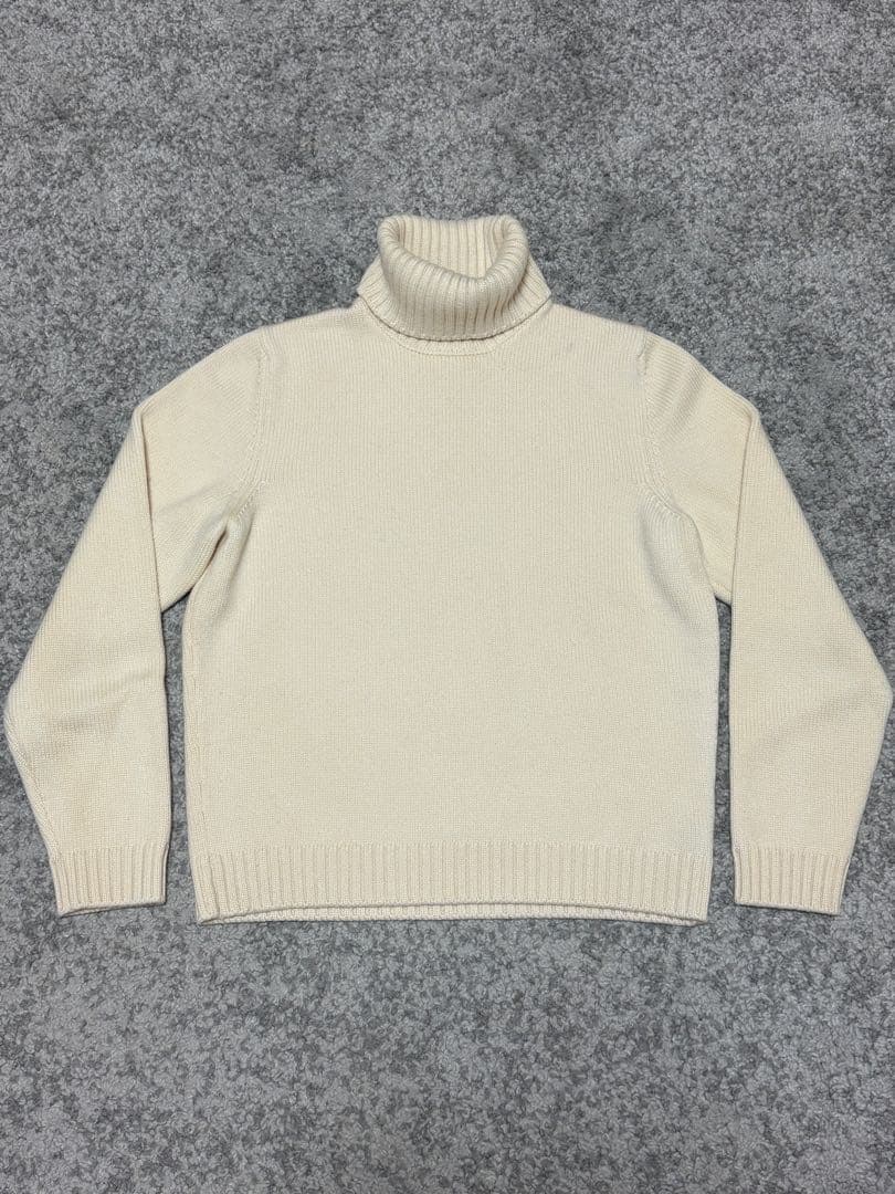 ザノーネ　5G 5ゲージ　タートルネック　ニット　アイボリー　46サイズ