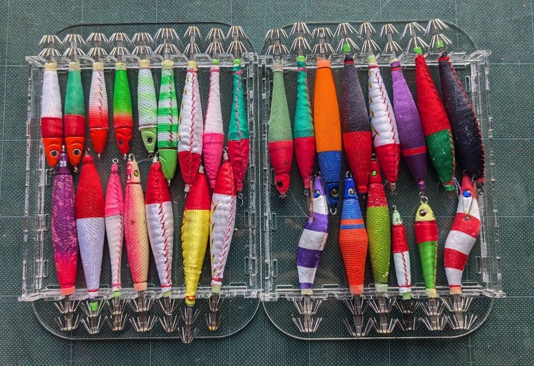 イカメタル5〜30号　30個セットケース付き