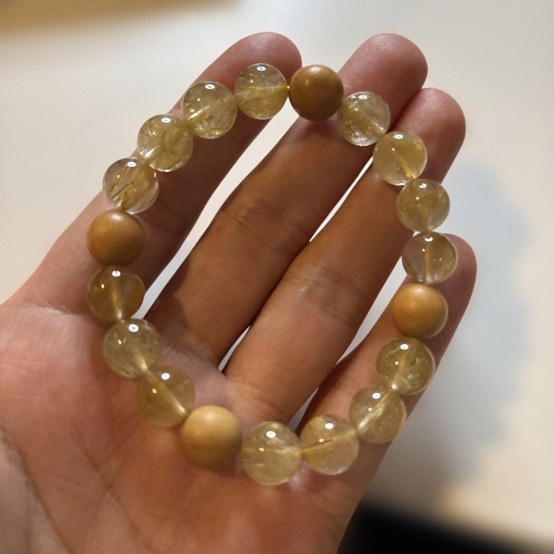 ルチルに柘植をつけてみました！ズンとくるのに落ち着く！