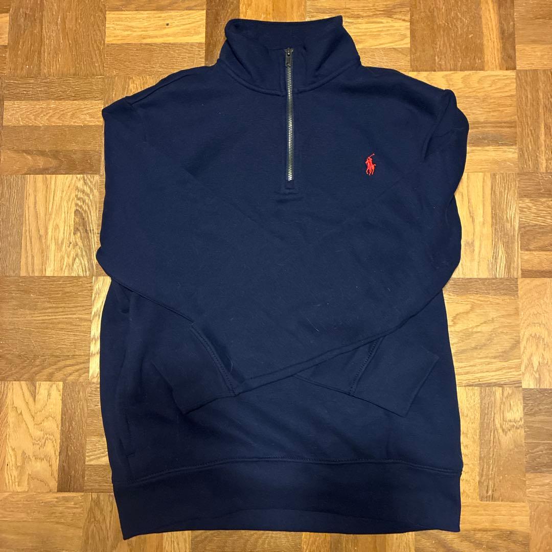 新品未使用　Ralph Lauren ネイビー ハーフジップ トレーナー