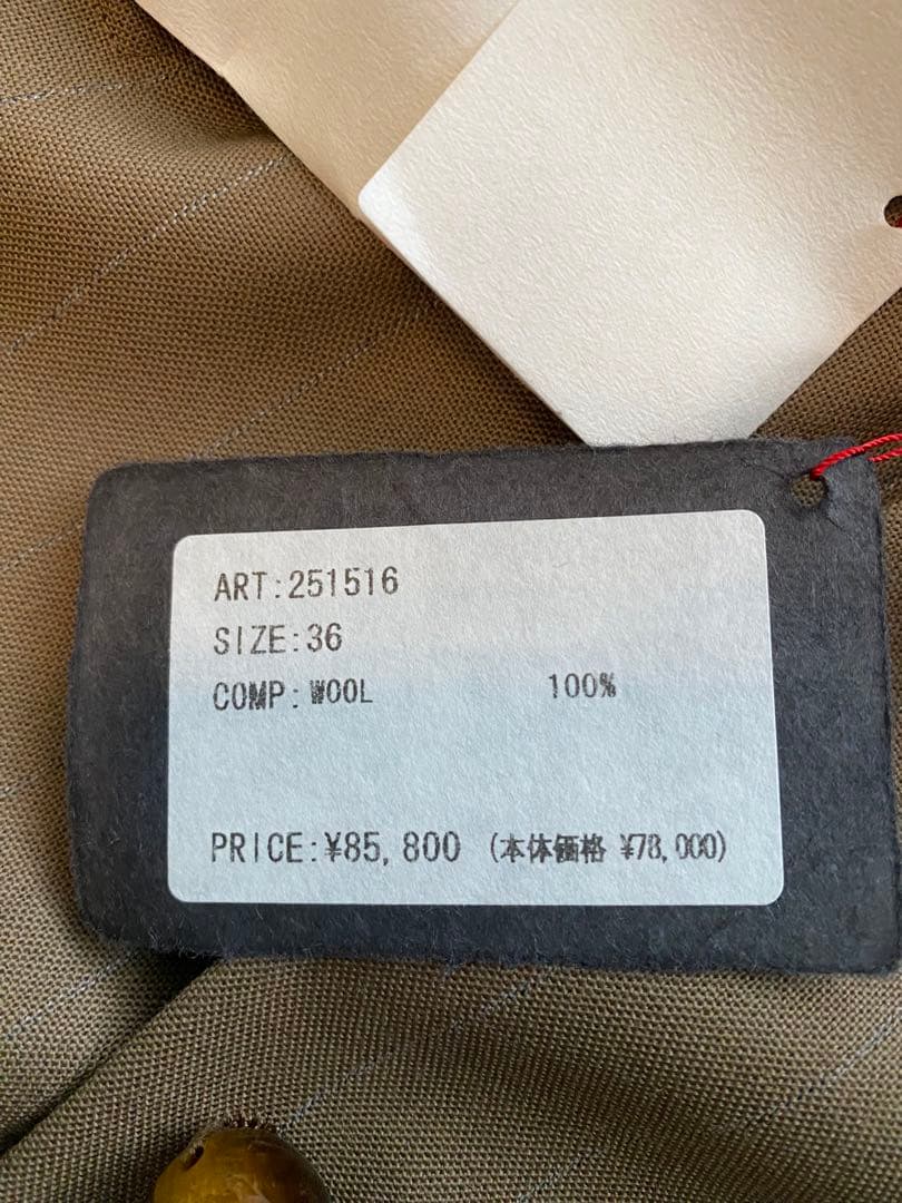 【新品タグ付】m’s braque テーラードジャケット サイズ36