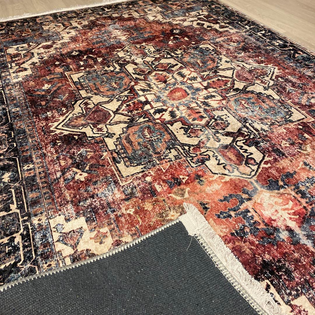 トルコのカーペット 120*180 オーバーダイ ヴィンテージデザインラグ