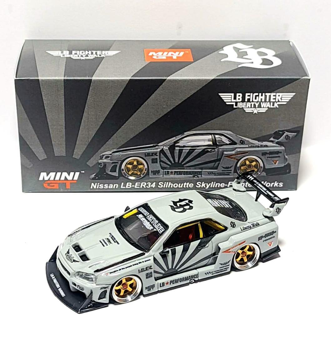 限定 LBWK Mini GT JETFIGHTER日産ER34 + ケース付き