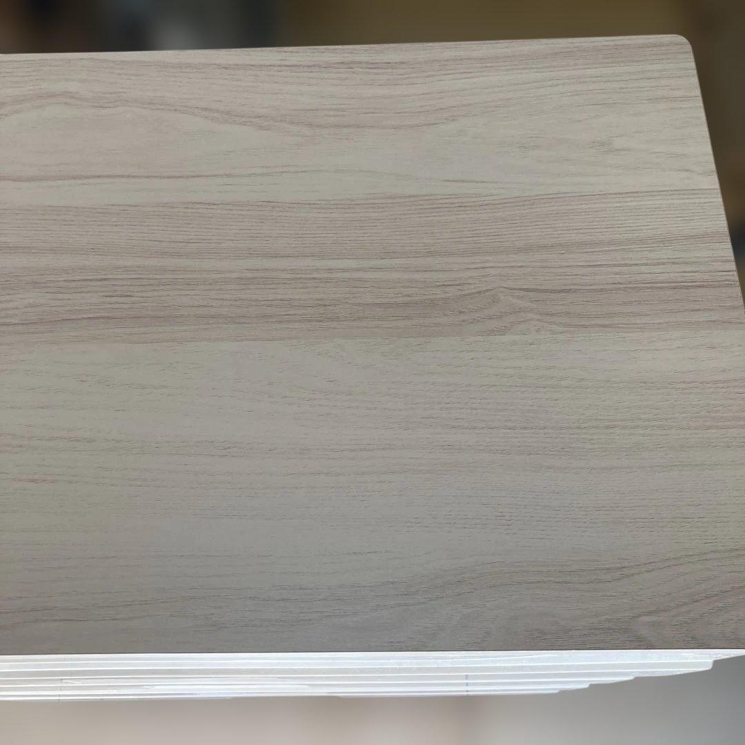 プラスチック 洋タンス 収納ケース 4段 木製天板 ホワイト