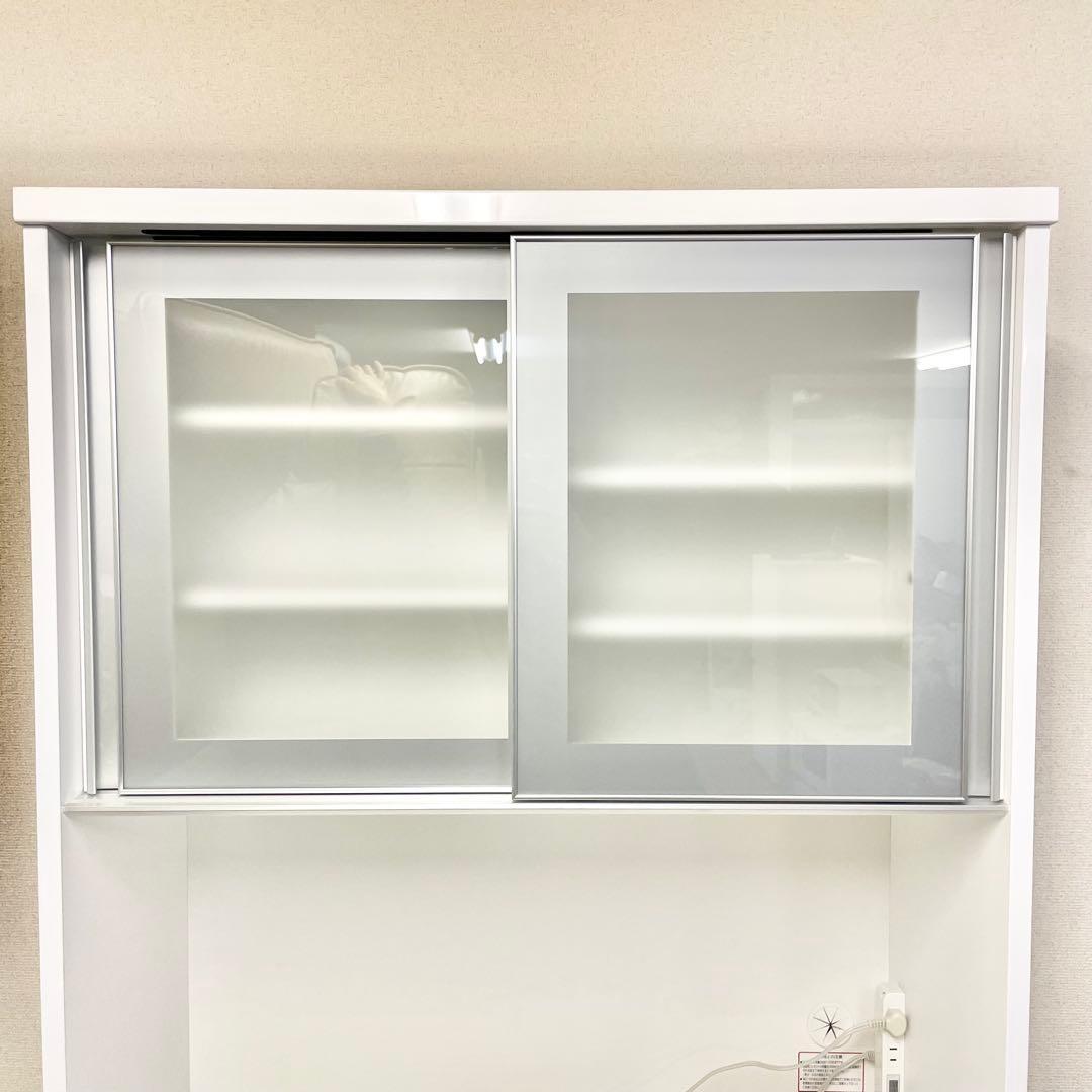 【直接引取り限定】キッチンボード (レジューム 90AG-S WH/90QH-R