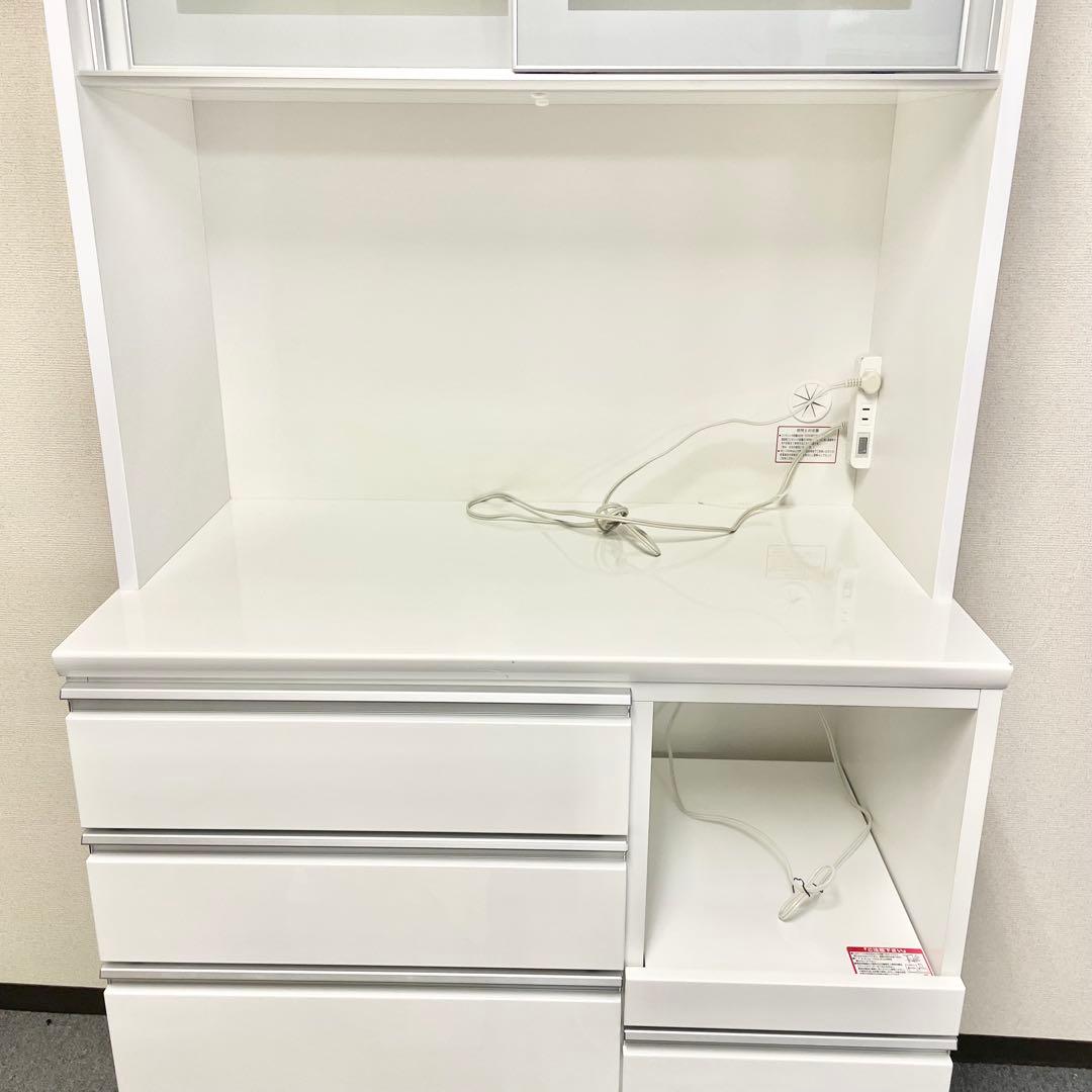 【直接引取り限定】キッチンボード (レジューム 90AG-S WH/90QH-R