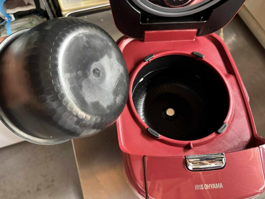 IRIS OHYAMA 炊飯器 IH式 3合 メタリックレッド 極厚火釜 美品