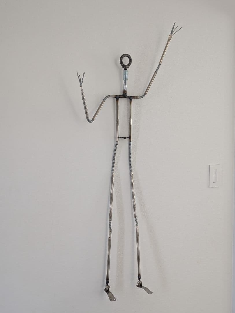 USED/インダストリアル 金属製骨格 オブジェ アート メタルスカルプチャー