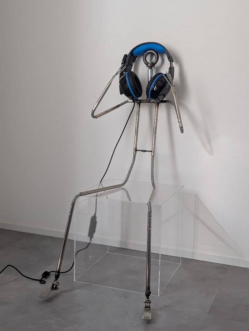 USED/インダストリアル 金属製骨格 オブジェ アート メタルスカルプチャー