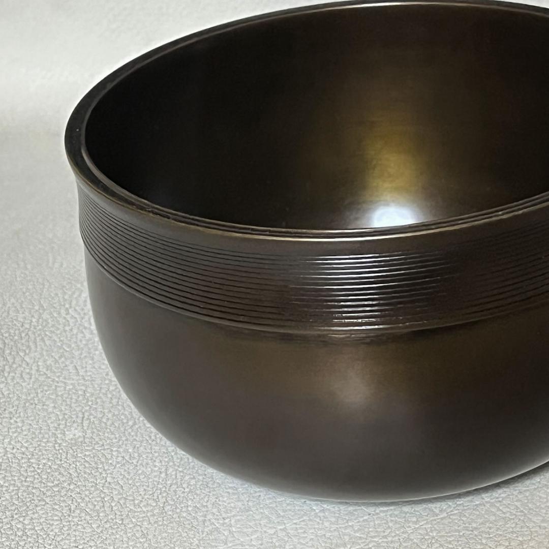 唐銅 建水 一ノ瀬宗辰 淡々斎好 口糸目建水 共箱 茶道具 【k3578】