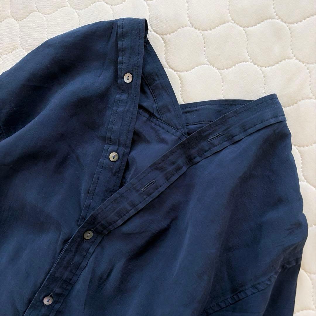 【24SS】BEARDSLEY✴︎カラーレスシャツワンピース　ネイビー　サイズ0