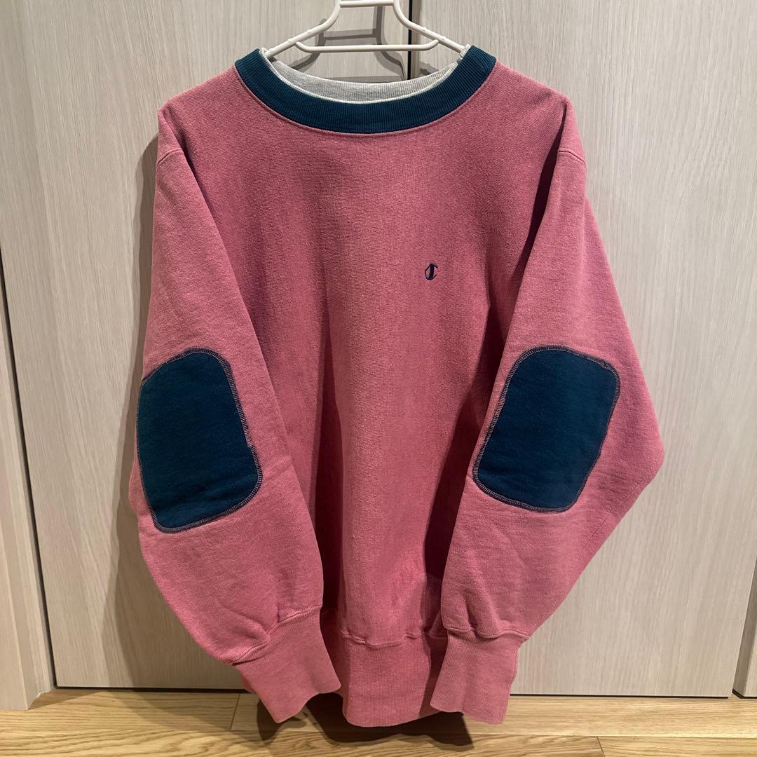 90sチャンピオンリバースウィーブ　エル ボーパッチ　珍ピオン