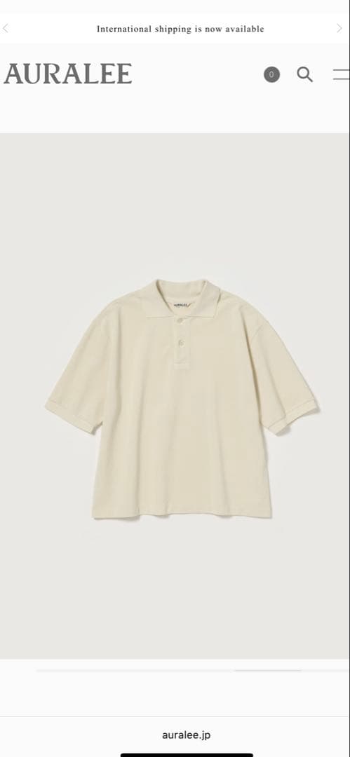 auralee ハイゲージ ピケ ポロシャツ