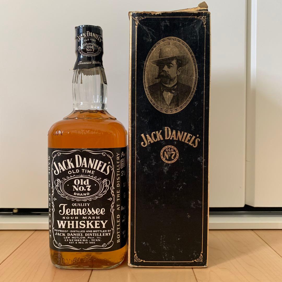 70年代 ジャックダニエル 旧ボトル 750ml 45% 箱付き
