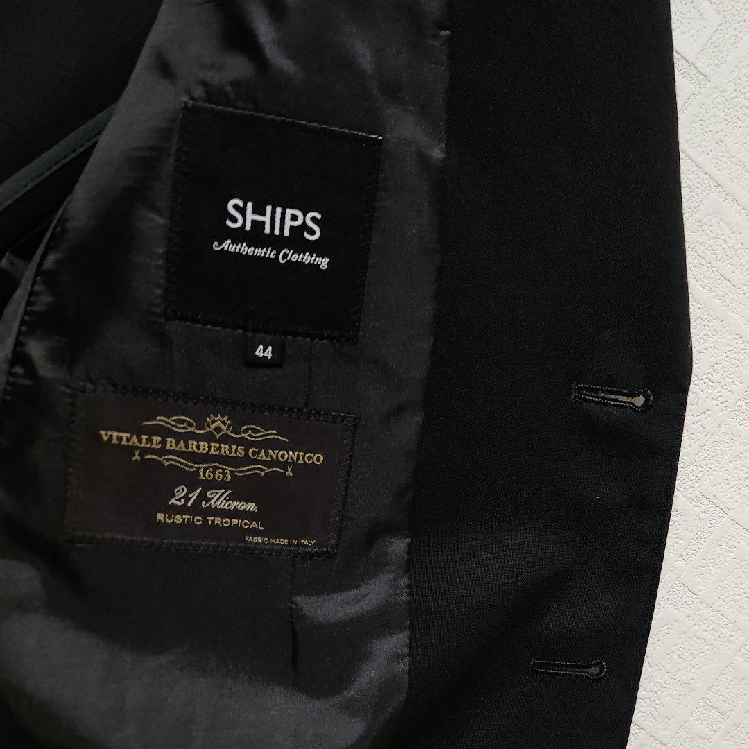 シップス　カノニコ　メンズ　スーツ　ブラック　無地　美品