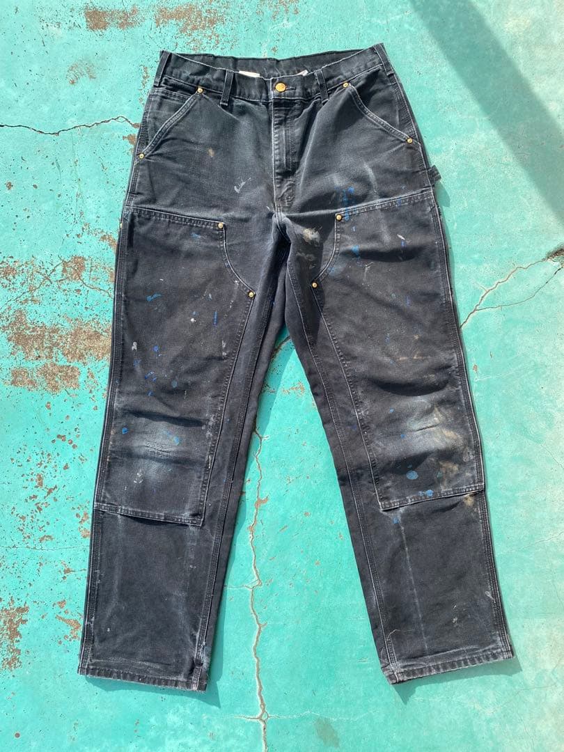 【良フェード】 Carhartt double knee black W34