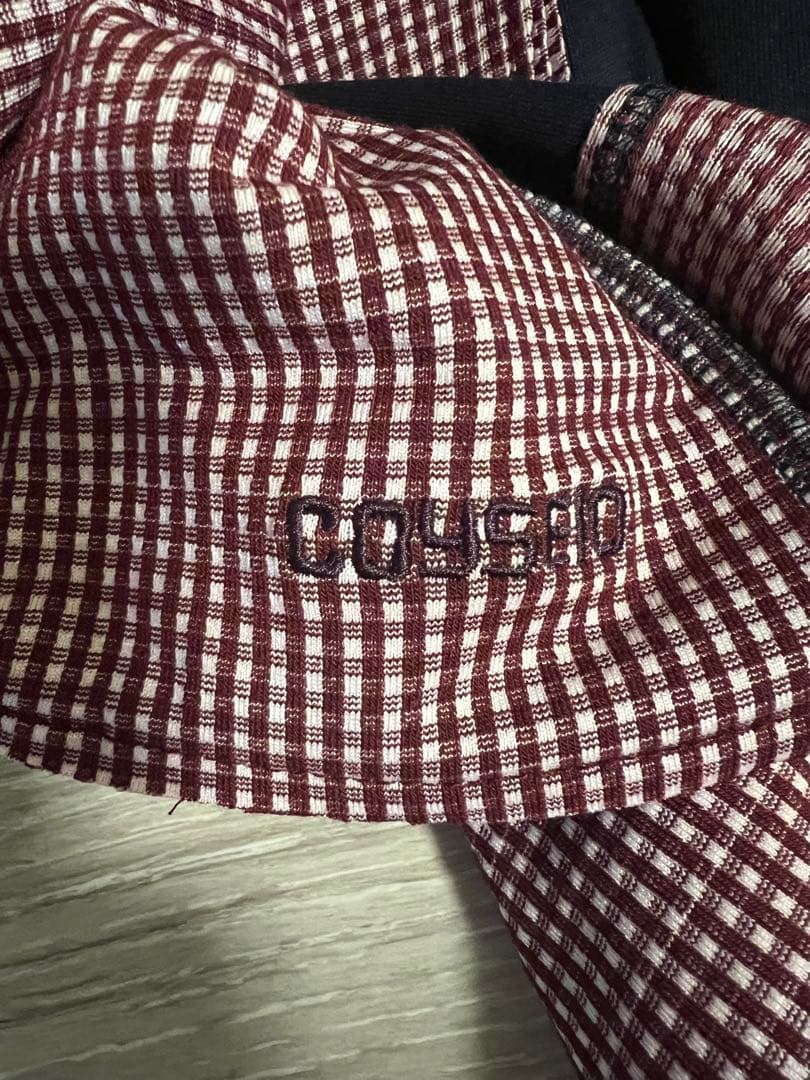 COYSEIO リバーシブルカラー　長袖シャツ ネイビー