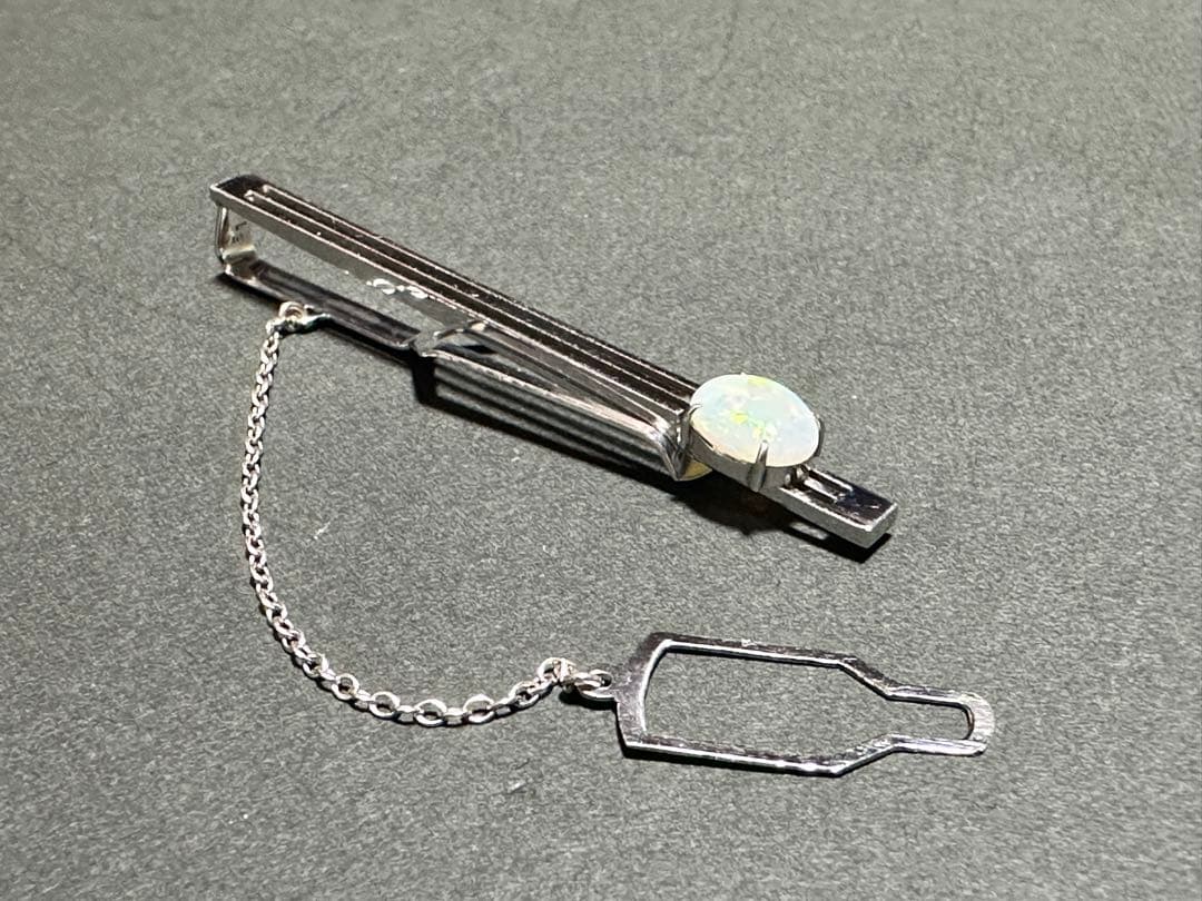 K10WG刻印 オパール タイピンネクタイピン 総重量3.9g アクセサリー