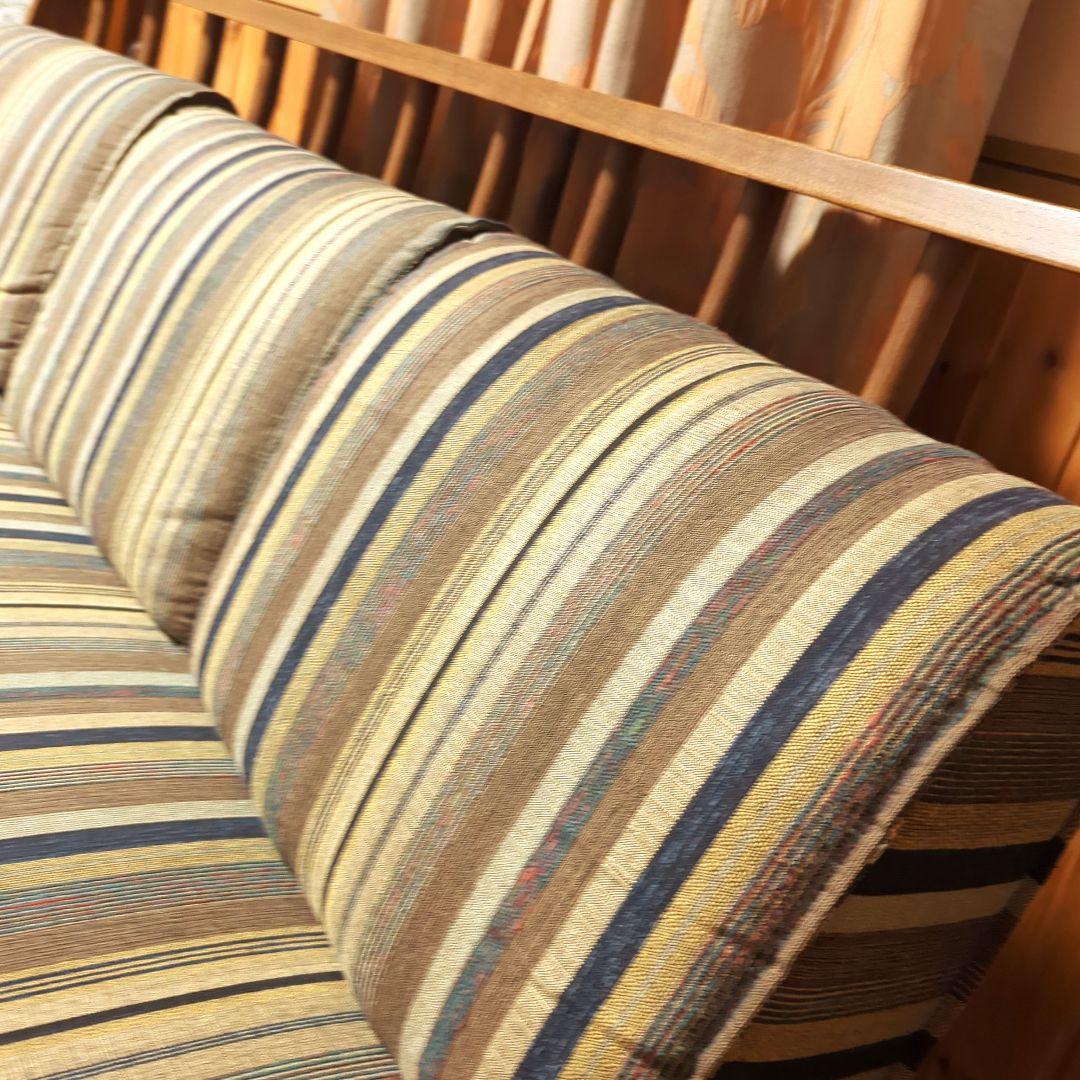 【8月末まで】天然木製フレームソファ 3人がけ