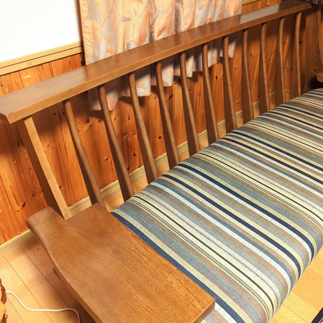 【8月末まで】天然木製フレームソファ 3人がけ