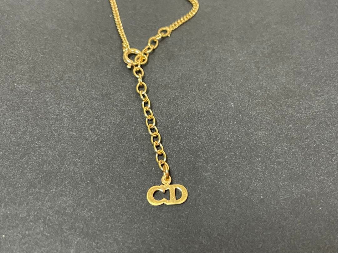 A88 クリスチャンディオール ネックレス CDロゴ ハート ゴールド